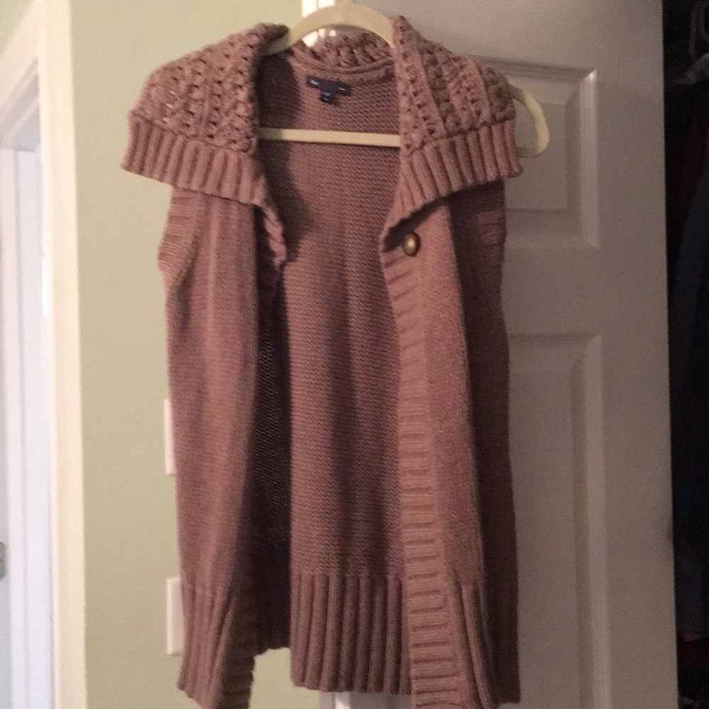 Brown sweater vest